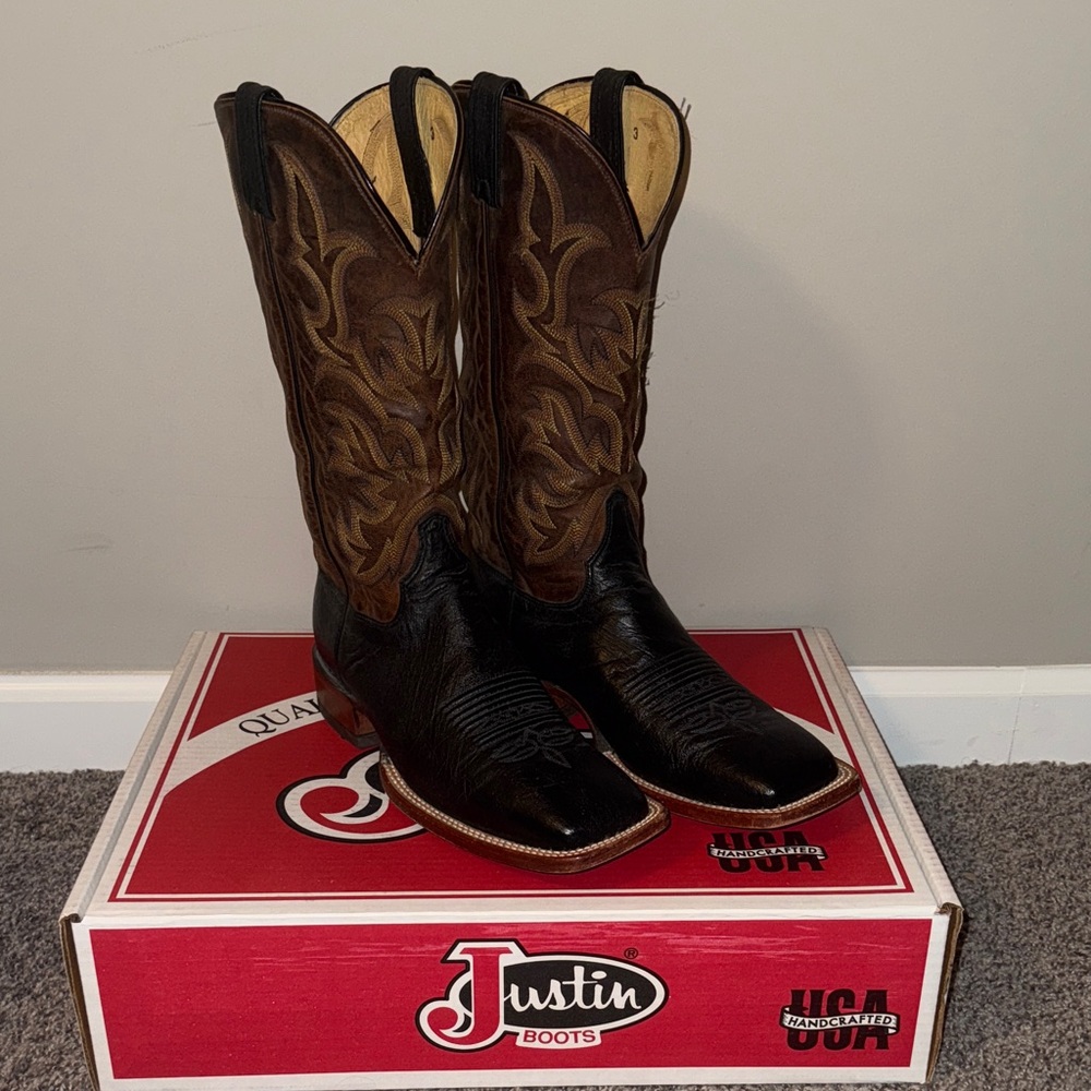Justin Boots Men's Two-Tone Western Boots Pascoe 13”